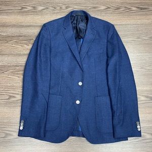 Hugo Boss Blue Check Slim Fit Sport Coat 40L